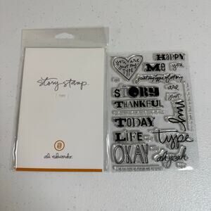 Ali Edwards Story Stamp Set TYPE Scrapbooking Journal Card Making Week in Life